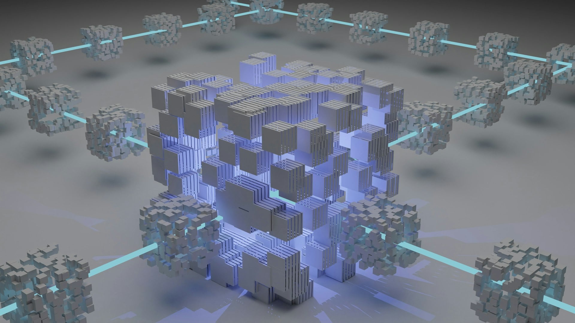 Abstract digital technology background representing secure data transfer concepts
